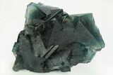 Blue-Green Octahedral Fluorite Cluster - China #215755-1